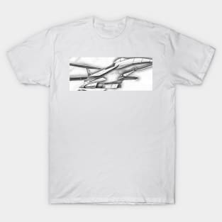 Fighter jet black and white T-Shirt